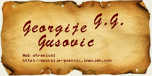 Georgije Gušović vizit kartica